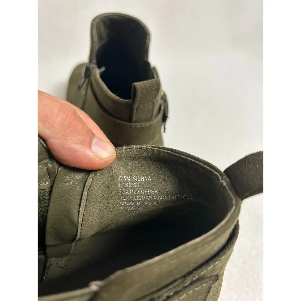 Boho Gorpcore Esprit Womens 8.5M Olive Green Sienna Ankle Bootie E1SIE60